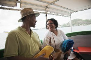Couple on a boat
